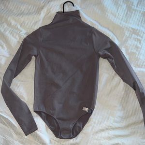 SKIMS Grey Mock neck Bodysuit S/M